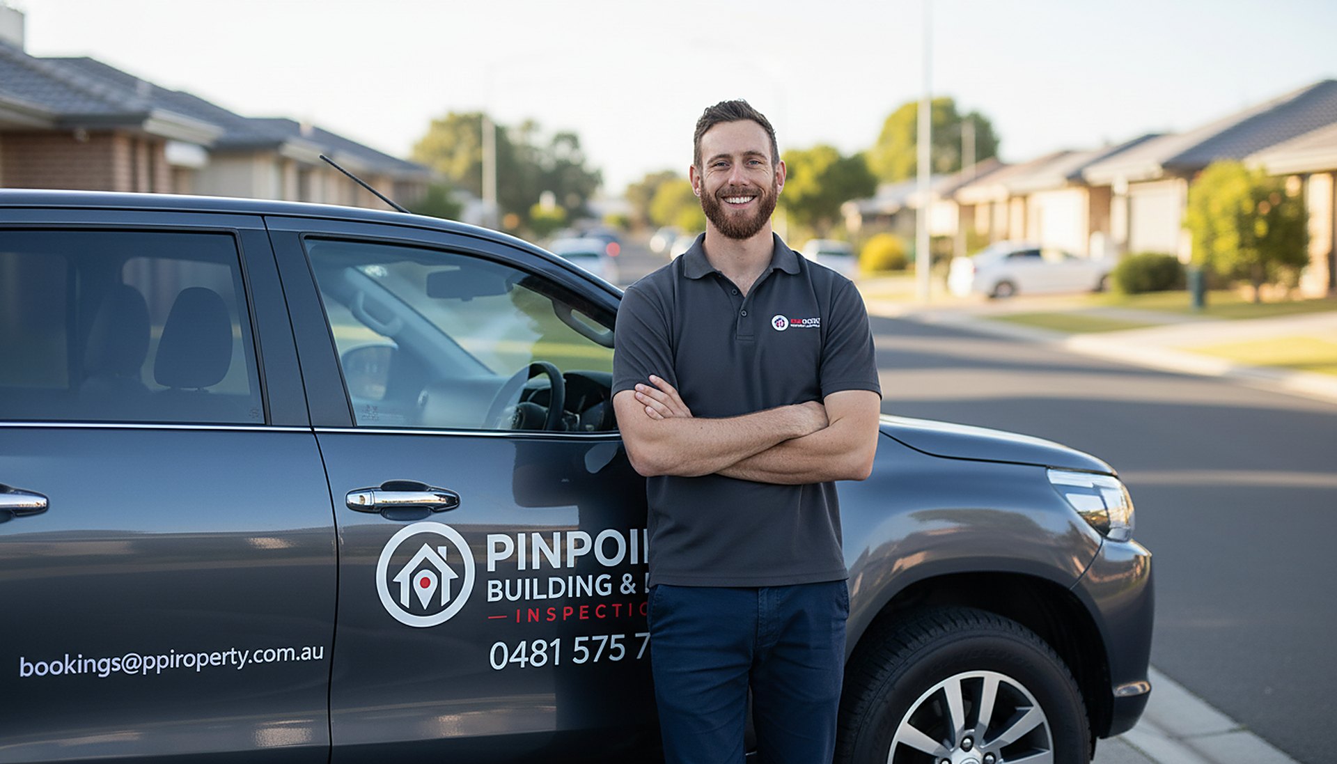 PinPoint building and pest inspector with thermal camera and moisture meter at a Perth home
