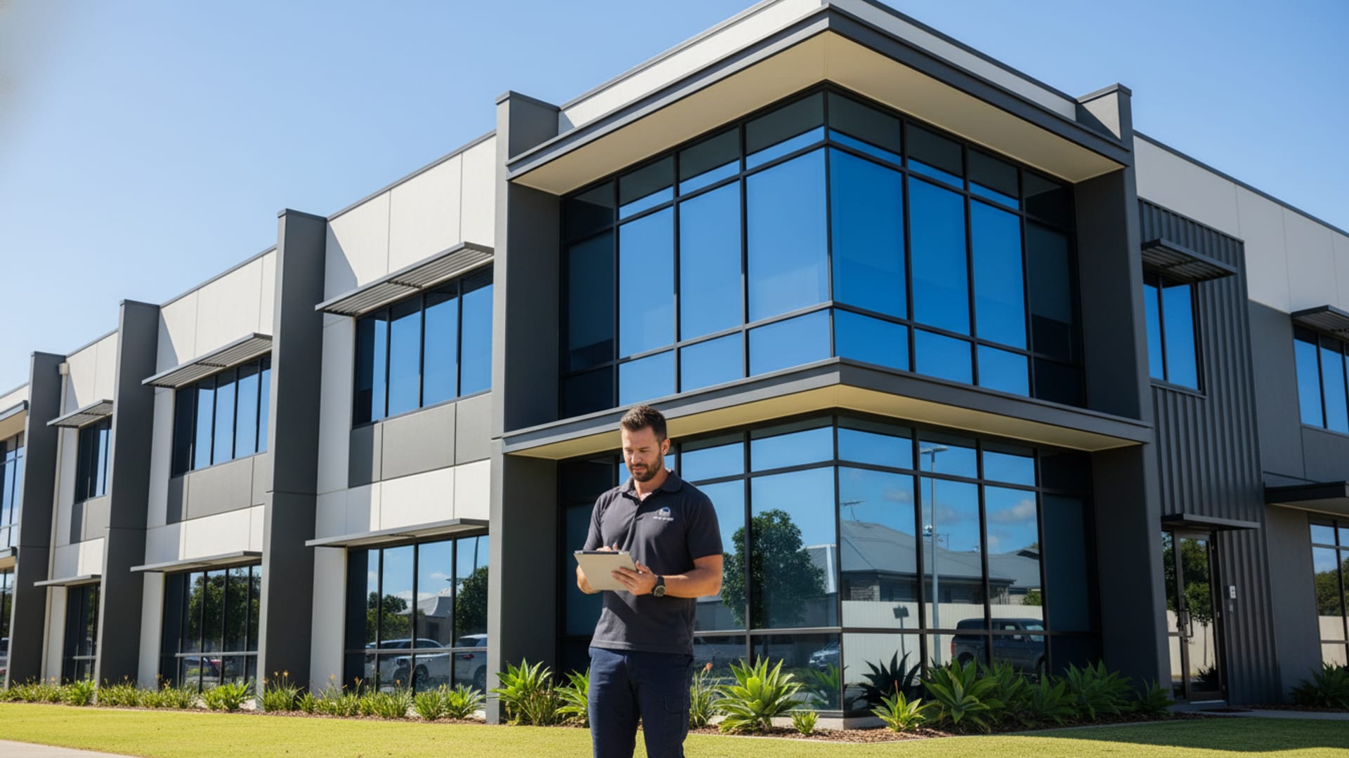 PinPoint inspector assessing commercial property exterior in Perth