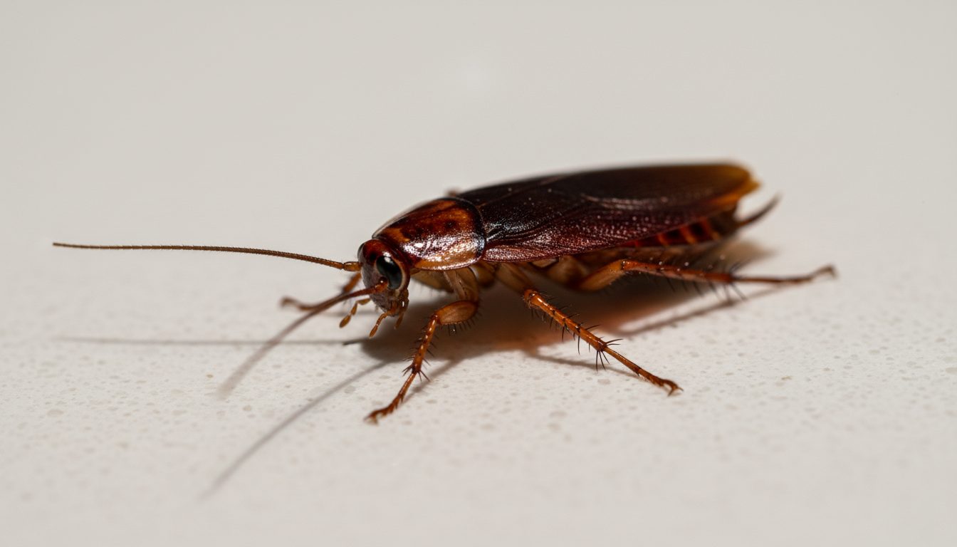 German cockroach on kitchen benchtop — professional cockroach control Perth